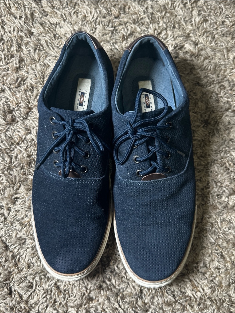 Joseph Abboud Men's Navy Casual Lace-Up Sneakers size 9D